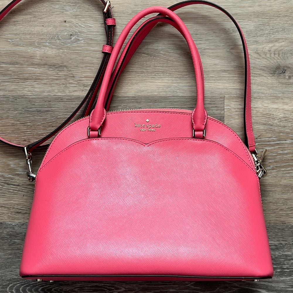Kate Spade Staci Saffiano leather Payton Dome Crossbody